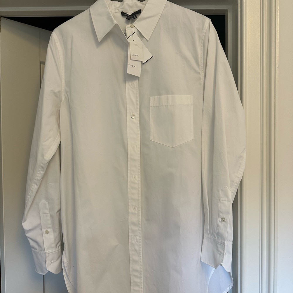 White Tunic length women’s Dress Shirt